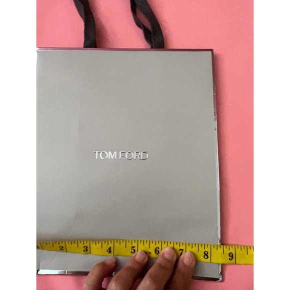 Tom Ford Reusable Shopping Paper Bag Gift Silver 10" x 8.5" x 4.5" - Picture 3 of 8